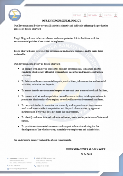 OUR ENVIRONMENTAL POLICY
